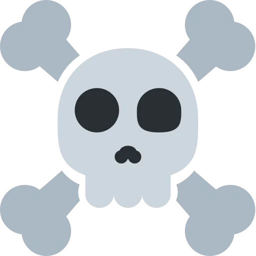 череп, эмодзи череп, эмоджи череп, череп смайлик, skull and crossbones
