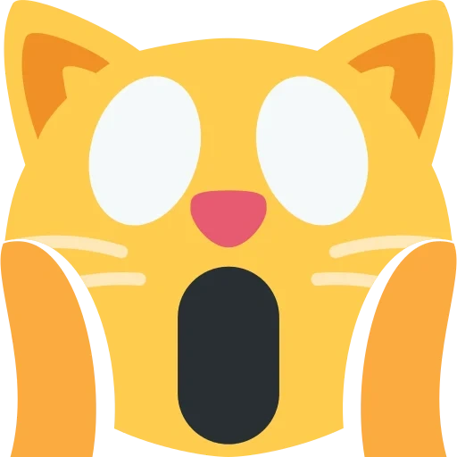 cat emoji, эмодзи кот, смайлик котик, эмодзи кот шок, scream cat emoji