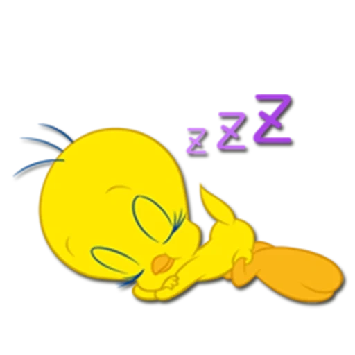 set of stickers, tweit, looney tunes, twitti sleeps, drawing tweety-bird