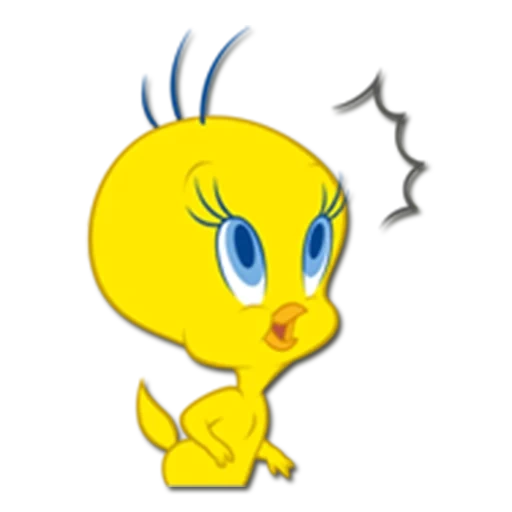 твитти канарейка, стикер твитти, твити, looney tunes, tweety