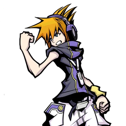 neku sakuraba, kingdom hearts, anime characters, the world ends with you, the world ends with you game