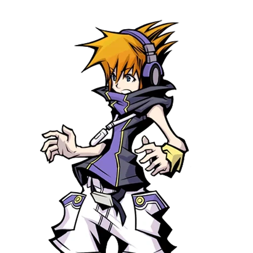 anime drawings, neku sakuraba, kingdom hearts, anime characters, the world ends with you game