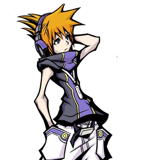 anime drawings, neku sakuraba, characters anime drawings, the world ends with you, the world ends with you game