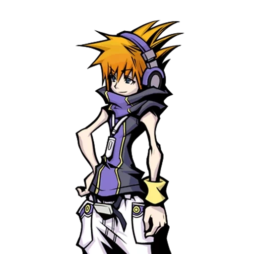 neku sakuraba, anime drawings, anime characters, the world ends with you game