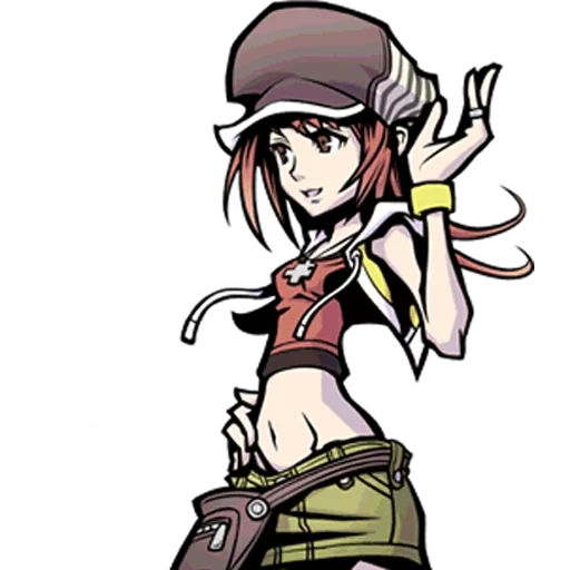 twewy shiki, anime mädchen, die heldin des anime, die welt endet mit dir