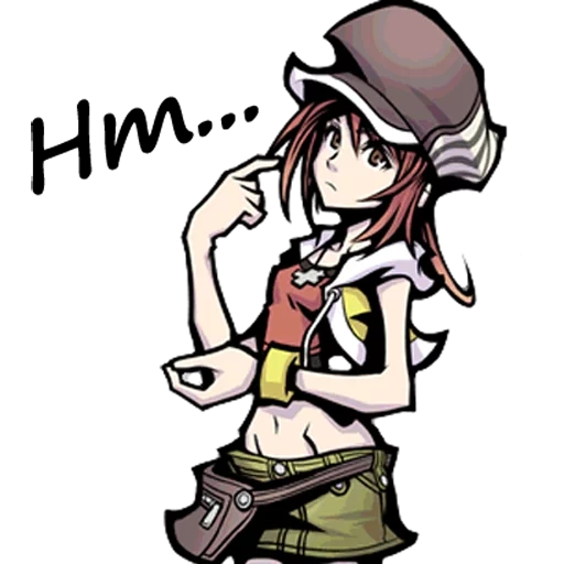 emoji, the heroine of the anime, anime characters, the world ends with you
