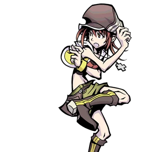 twewy shiki, anime girls, anime characters, the world ends with you, anime characters fight vicki