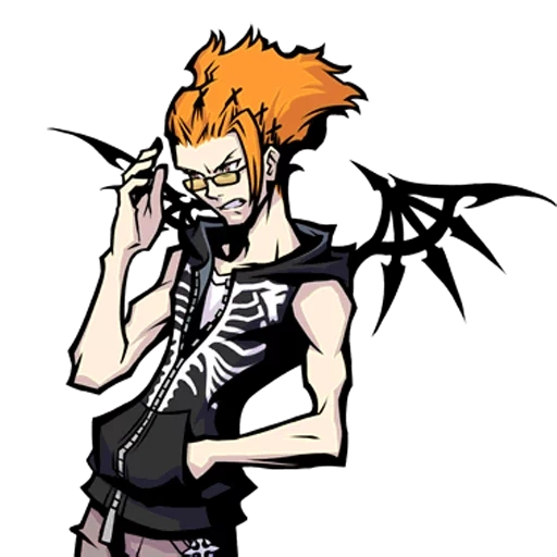 kingdom hearts, personajes de twewy, theworld ends with you, theworld endswith you joshua, travis strikes again nomore heres