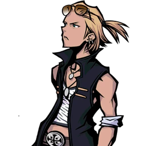 q character, joshua twewy, anime characters, the daughter of hizashi yamada, the world ends with you