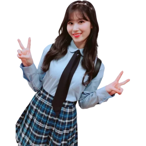 twisse in school uniform, minatozaki sana, zhou tsuyu, so i’m not gonna lose her, eunha gfired school uniforms