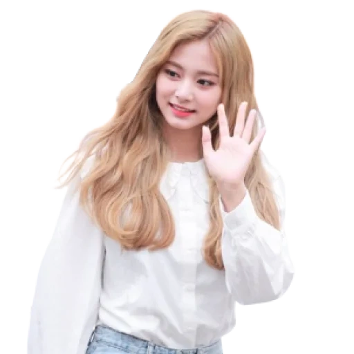 dos veces, zhou ziyu, twis chan con cabello rubio, dos veces tzuyu, twise zyuy rubia