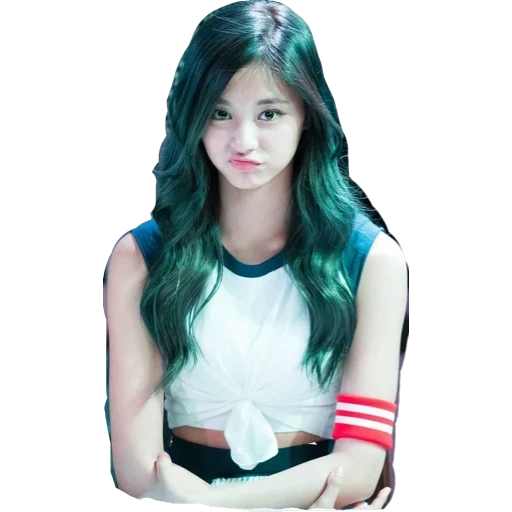 cabelos verdes tzuyu, meninas asiáticas, zhou zyuy milashka, participante zhou zyuy, twise zyuy violet hair