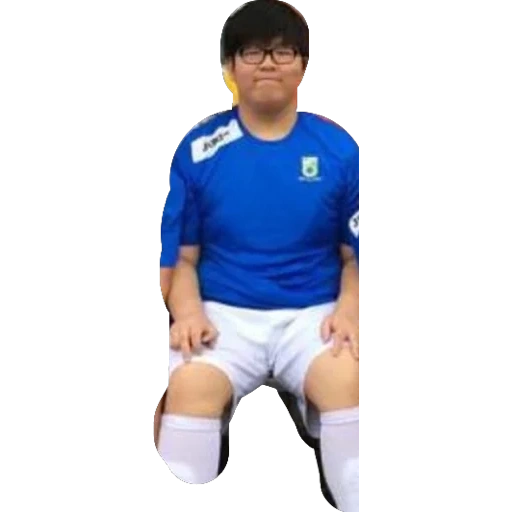 asiatisch, cha, fussballspieler, fußballform, die figur eines fußballspielers