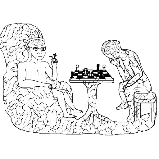 мем мозг, шахматы детей, мем мозг шахматы, большой мозг мем, играет шахматы мозгом мем