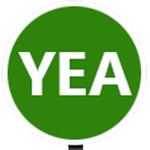 symbol, sign, yes button, ikea logo, votenay twich smiling face