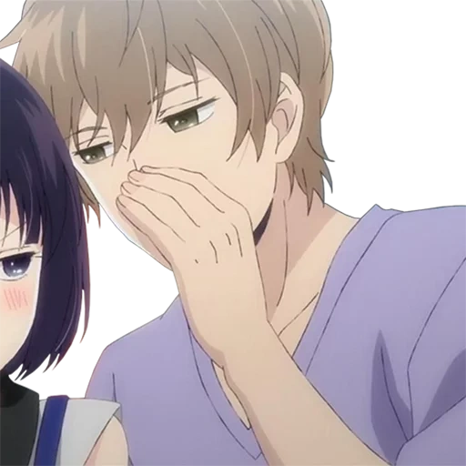 parejas de anime, anime emparejado, anime lindas parejas, papa datte shitai anime, deseos secretos del hanabi rechazado