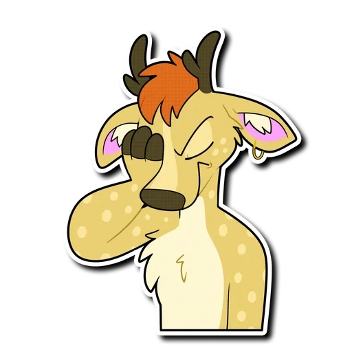 stickers, styker giraffe, styker hyena, deer, anime