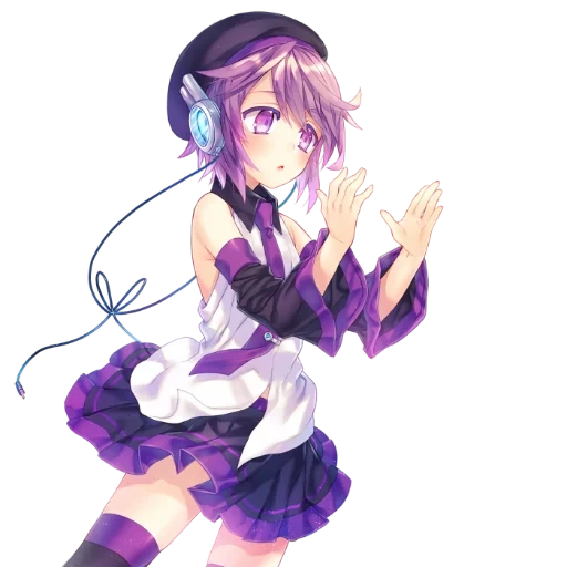 anime, vocaloid deboco, i peli di anime viola, capelli viola tian, anime chan si diverte con un background viola