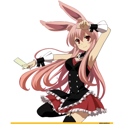 kuro usagi, conejito de anime, conejo negro, anime kuro usagi, kuro usagi con conejo negro