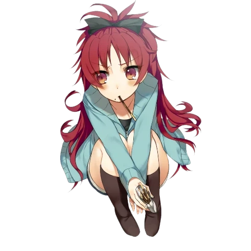 agotamiento, keko chan, sakura kyoko, sakura kyouko, anime tyanka cabello rojo