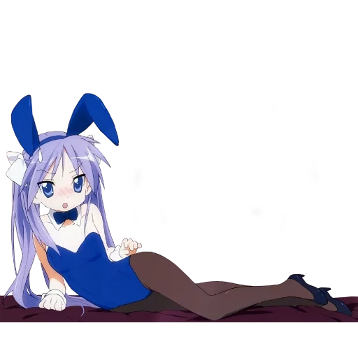 anime, estrela da sorte, rabbit de anime, rabbit de menina, lucky star anime