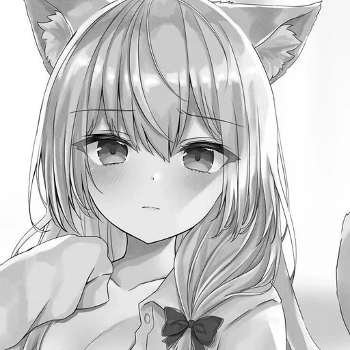 манга, fox girl anime, anime girl neko, kohaku biyori 1 история кохаку