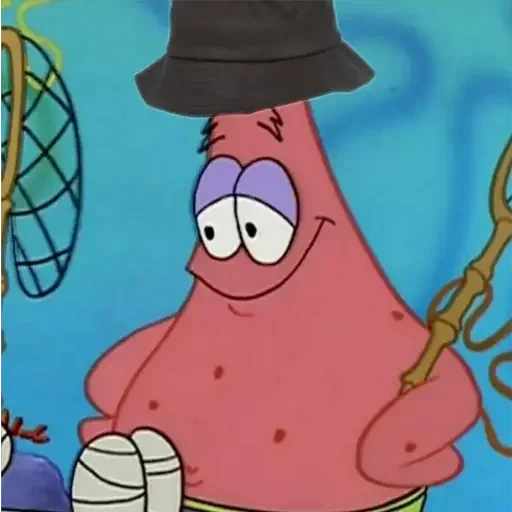 patrick, patrick starr, schreib es auf patrick, patrick mit den roten augen, spongebob square hose