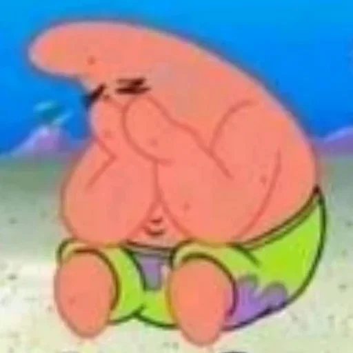 niño, patrick, patrick starr, patrick esponja bebé, llorando esponja bebé