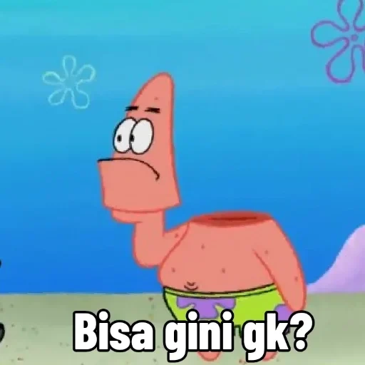 patrick, patrick debu, patrick starr, patrick esponja bebé, pantalones cuadrados de esponja bebé