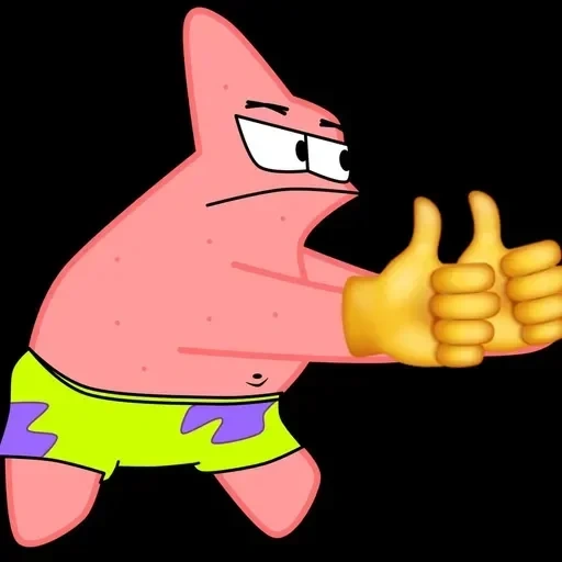 patrick, patrick starr, patrick delai, esponja bebé patrick, pantalones cuadrados de esponja bebé