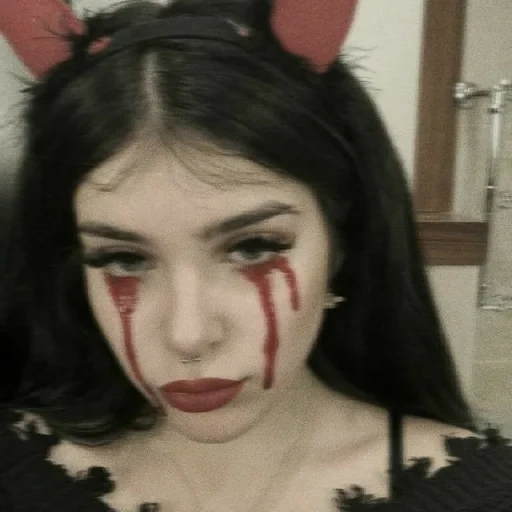 young woman, makeup ideas, gothic makeup, halloween makeup, gothic makeup
