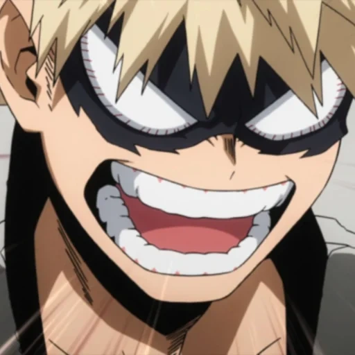 bakugo, bakougou, katsuki bakugou, bakugo katsuki est en colère, le bakugo skrin sourit