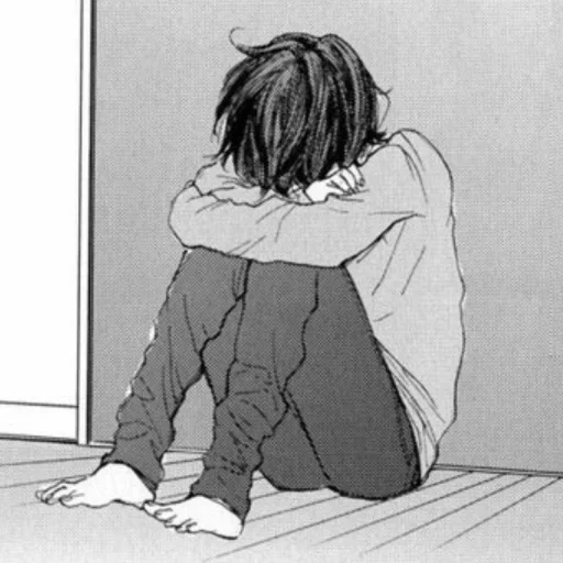 грустные аниме, аниме грусть парень, аниме парни грустные, аниме пацан грустный, грустные аниме рисунки
