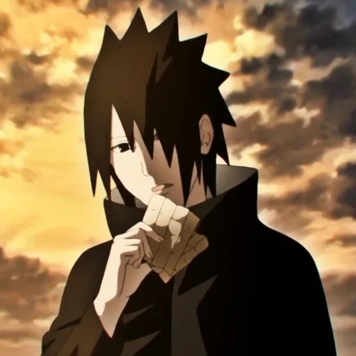 sasuke, sasuke uchiha, naruto uchiha, sasuke uchiha sourire, esthétique sasuke uchiha