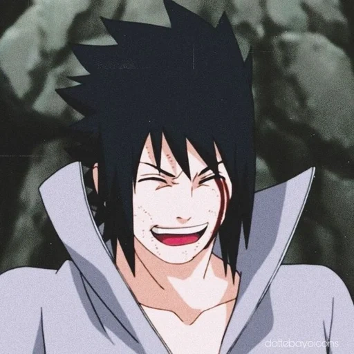 sasuke, sasuke, sasuke sorrise, sasuke uchibo sorride, uchiko sasuke ride