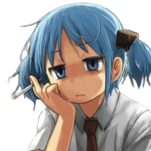 hari, anime, nichijou, lucky star, nichijou mio depressed