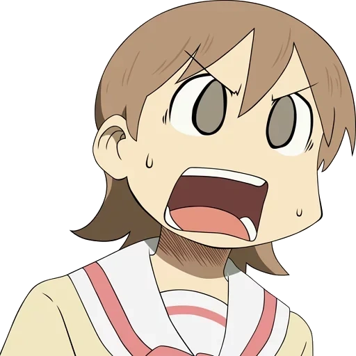 foto, nichijou, emoções de anime, nichijou rosto, nichijou yukko