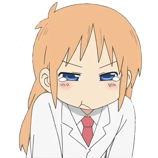 nichijou, emoções de anime, anime emoji sim, salamat pagi nichijou, hakase nichijou anime