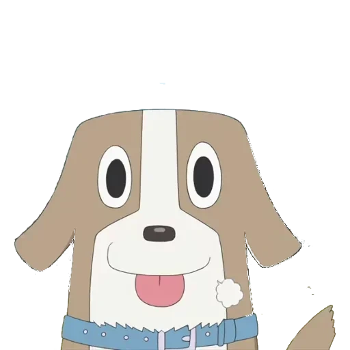 cane, nichijou dog, cane bassett, modello di cane, beige dog vector