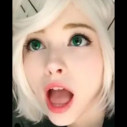 bonbibonkers, bambi bunkes language, ahegao cosplay mercy, bonbibonkers nico plum