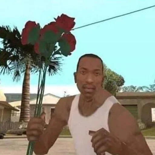 lucy, gta san, tta c.j, bouquets de fleurs sur internet dans le gta, grand theft auto san andreas