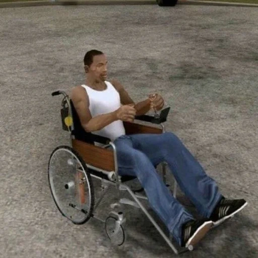 passeggino disabilitato gta 5, passeggino disabilitato gta sa, sedia a rotelle cj gta sa, disabilità gta san andreas, disabilità gta san andreas