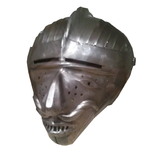 casque médiéval, casque bacinet du xvie siècle, le casque du chevalier a été pris, casque médiéval armet, casque de chevalier fond transparent