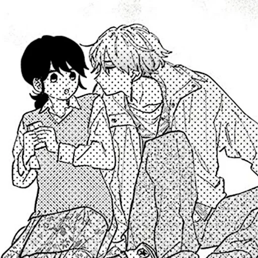 mangá, foto, um par de mangá, mangá de um casal, manga de romance shoujo