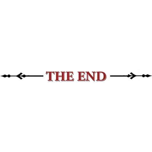 text, the end, inscription background, the end white background, the end black bottom