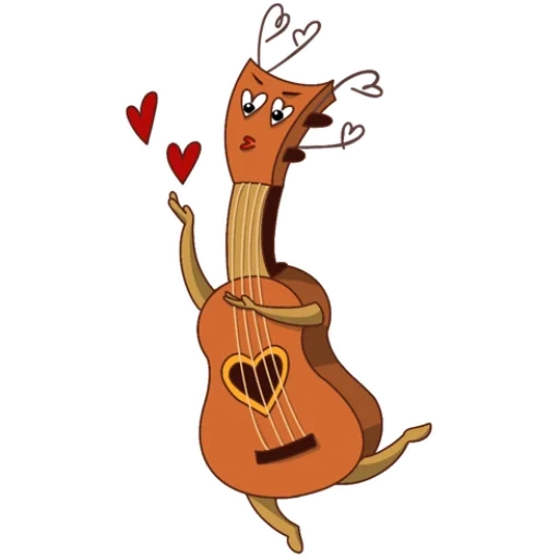 gitar kecil, hiu, ukulele kuning, menggambar ukulele
