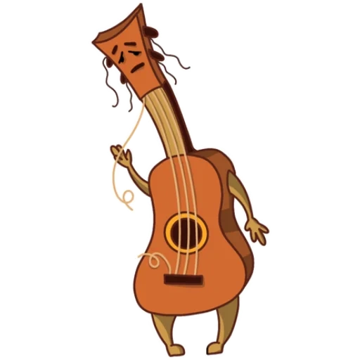 ukulélé, dessin de ukulélé, guitare de dessin animé