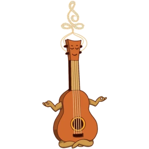 ukulele, gitarren cartoon, tenor ukulele, klassischer gitarren cartoon, holzmodell holztrick holzgitarre