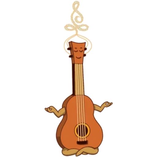 ukulélé, dessin animé de guitare, ukulélé ténor, dessin animé de guitare classique, modèle en bois guitare boisée en bois