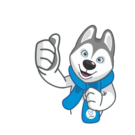 laika universiade 2019, winter universialad 2019, universiade 2019 krasnoyarsk lake, universiade krasnoyarsk 2019 yulaika, símbolo de la universiade 2019 krasnoyarsk